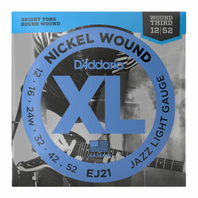 מיתרים לגיטרה חשמלית דדריו – 12-52 – EJ21 Nickel Wound Jazz Light