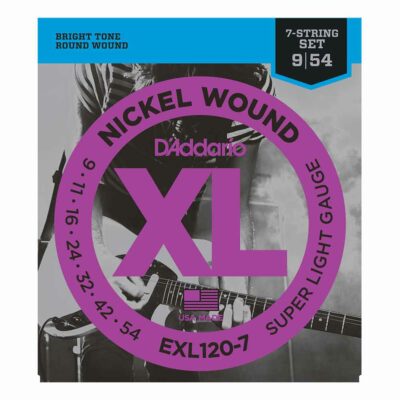 מיתרים לגיטרה 7 חשמלית דדריו – 9-54 –  EXL120-7 Nickel Wound 7 String