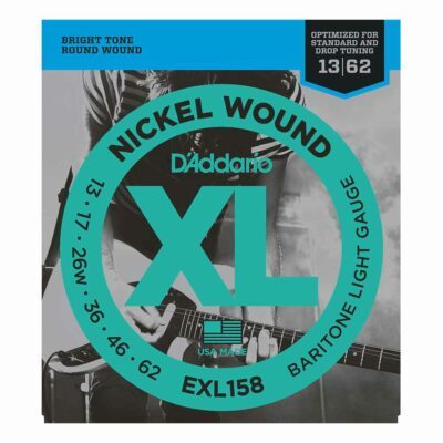 מיתרים לגיטרה חשמלית דדריו – 13-62 –  EXL158 Nickel Wound Baritone
