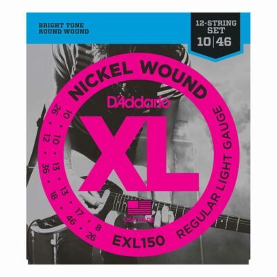 מיתרים לגיטרה 12 חשמלית דדריו – 10-46 –  EXL150 Nickel Wound 12 String