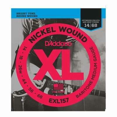 מיתרים לגיטרה חשמלית דדריו – 14-68 –  EXL157 Nickel Wound Baritone