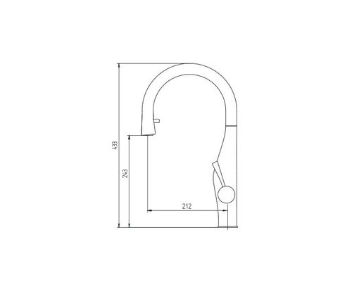 ברז מטבח חמת נשלף כרום Pull Down