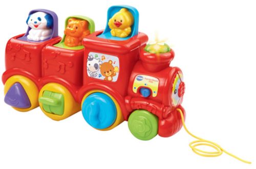 רכבת חיות קופצות מנגנת בעברית - אדום