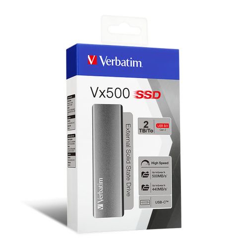 כונן קשיח חיצוני VERBATIM VX500 2TB SSD וורבטים