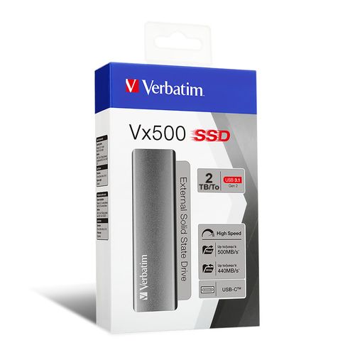 כונן קשיח חיצוני VERBATIM VX500 2TB SSD וורבטים