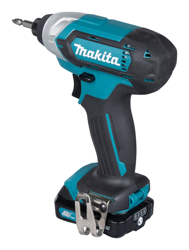 מברגת אימפקט נטענת עם 2 סוללות 1.5 אמפר ומטען - MAKITA TD110DWYE 110N/m 12V