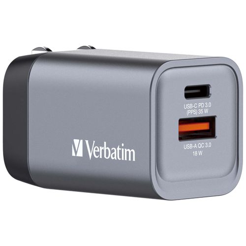 מטען קיר 35W 2-Port GaN USB-A/C מבית Verbatim