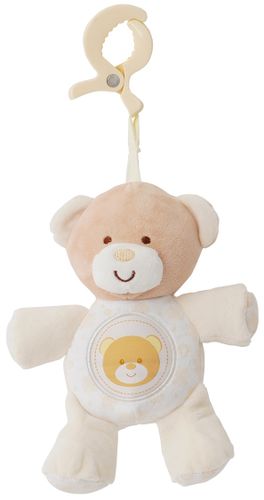 בובת פעילות רכה ונתלית עם רעשן וחיבור לעגלה / סלקל / מיטה - דובון