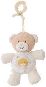 בובת פעילות רכה ונתלית עם רעשן וחיבור לעגלה / סלקל / מיטה - דובון