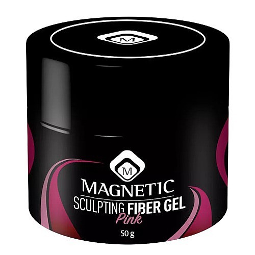 ג'ל בנייה פייבר ורוד שקוף מגנטיק 50 גר' -  Sculpting Fiber Gel Pink