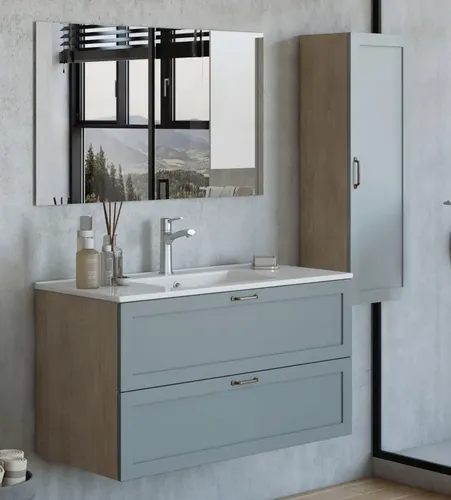 ארון אמבטיה תלוי כיור אינטגרלי מידה 60-120 BR25076