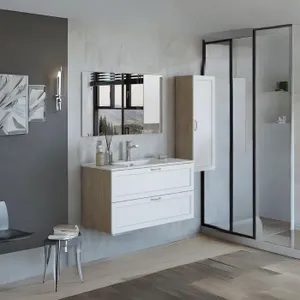 ארון אמבטיה תלוי כיור אינטגרלי מידה 60-120 BR25076