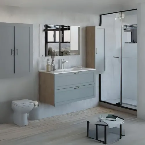 ארון אמבטיה תלוי כיור אינטגרלי מידה 60-120 BR25076