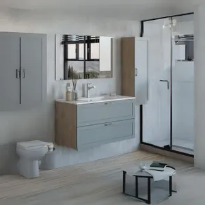 ארון אמבטיה תלוי כיור אינטגרלי מידה 60-120 BR25076