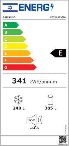 מקרר ‏4 דלתות Samsung RF71A9132BK ‏626 ‏ליטר סמסונג