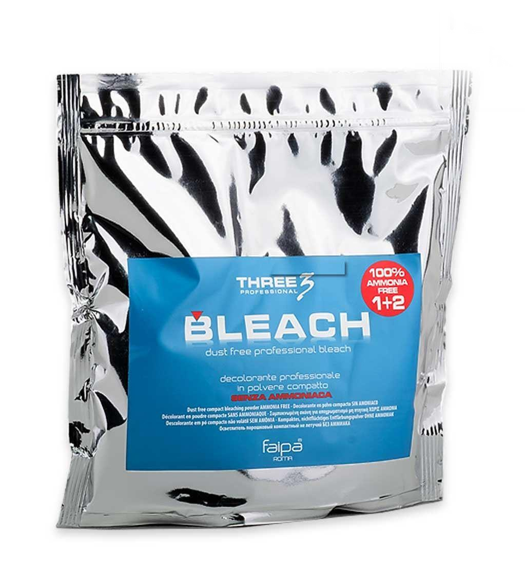 אבקת הבהרה קומפקטית ללא אמוניה 500 גרם Faipa Three3 Bleach
