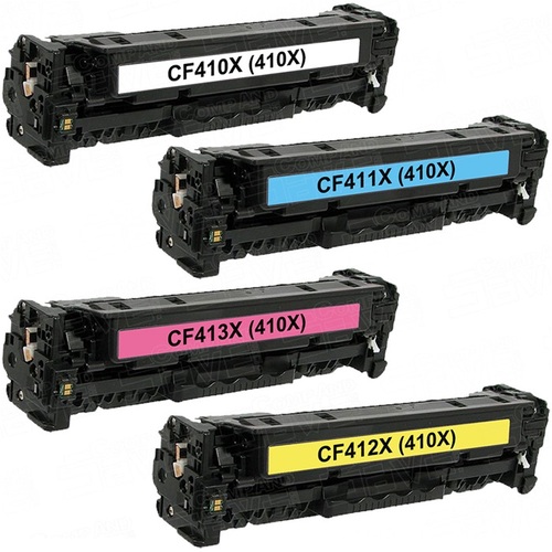 סט 4 טונרים תואמים HP CF410X/411X/412X/413X 