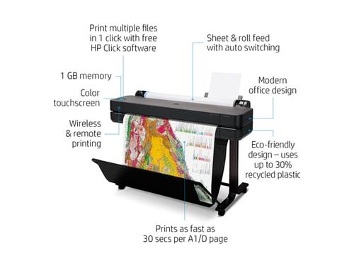 פלוטר HP DesignJet T630 36-in Printer