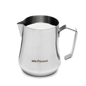 כד הקצפה לה פבוני La Pavoni lattiera 350ml steel con logo נירוסטה