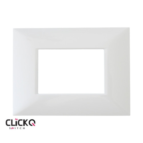 מסגרת 3 מודול מלבנית ישרה CLICK-Q בצבע לבן