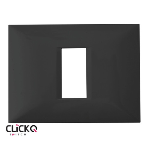 מסגרת 1 מודול מלבנית ישרה CLICK-Q בצבע שחור