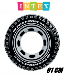 גלגל ים אבוב ענק אינטקס 91 ס"מ צמיג שחור INTEX