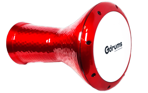 דרבוקה טורקית מרוקעת בצבע אדום EA-GCH17 מבית Gdrums