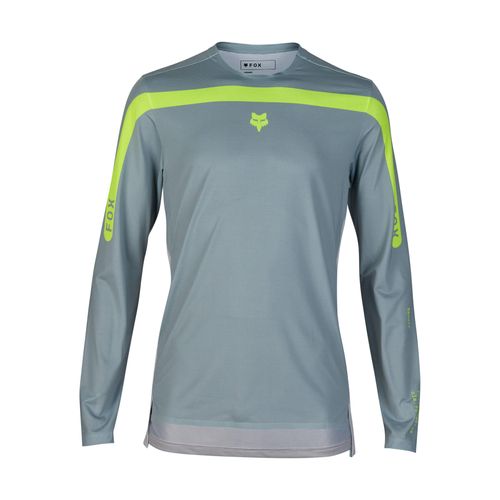 חולצת אופניים ארוכה פלקסאייר אפור / צהוב - FLEXAIR LS JERSEY AVIATION V24