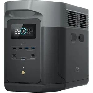 תחנת כוח ניידת קיבולת 2Kwh -הספק 2.4KW +מתנה פאנל סולארי מתקפל ECOFLOW 220W דגם DELTA 2 MAX  ECOFLOW
