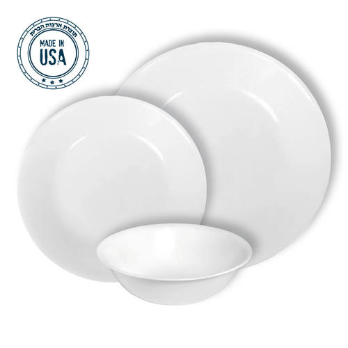 סט צלחות 19 חלקים קורנינג ווינטר פרוסט וויט | Corning Ware Winter Frost White