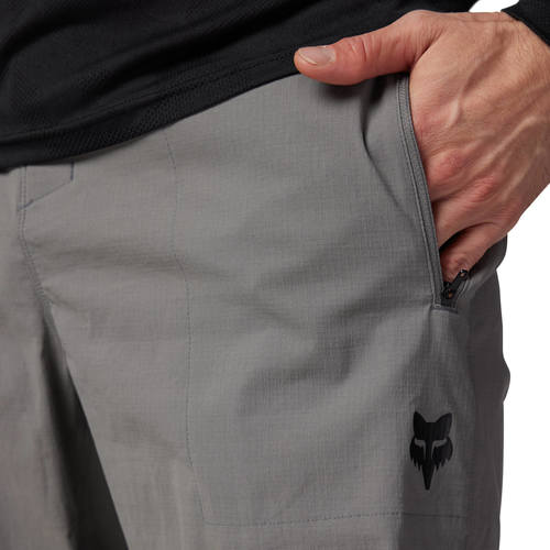 מכנס רכיבה קצר פוקס אפור עם ריפוד פריק - FOX RACING RANGER SHORT W LINER V24