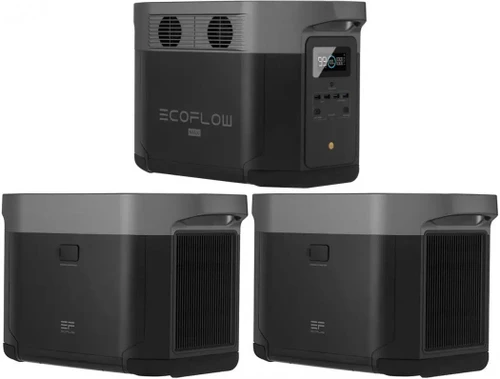 קיט מוכן – תחנת כוח ניידת ECOFLOW DELTA 2 MAX + 2*EXTRA BATTERY