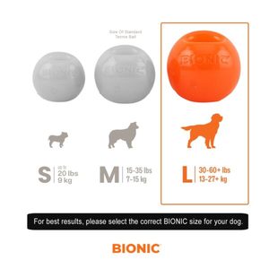ביוניק BIONIC כדור משחק L לכלב 8.2 ס"מ -