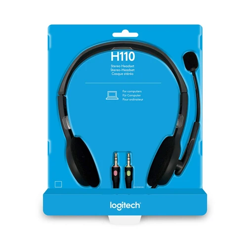 אוזניות ‏חוטיות Logitech H110 לוגיטק