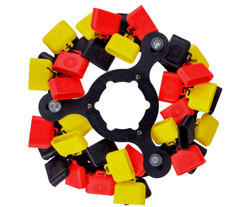 אפקט לתופים - טבעת עם 24 רעשני פלסטיק RING-O 3D PLASTIC RATTLES (R3D) מבית ORUGA