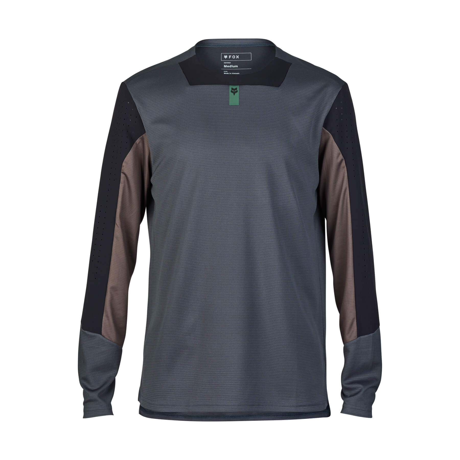 חולצת רכיבה ארוכה פוקס אפור - FOX RACING DEFEND LS JERSEY V24 