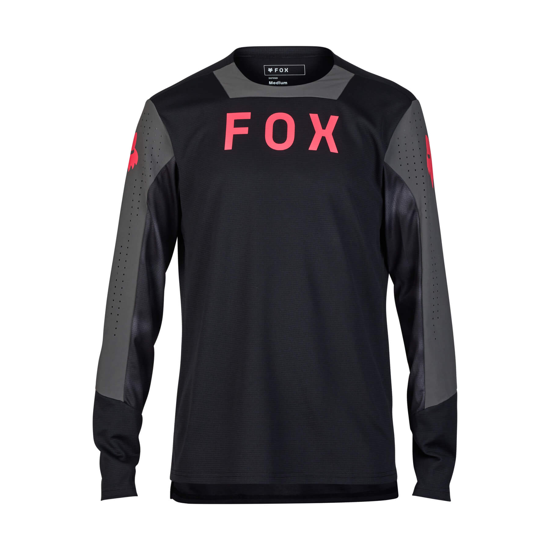 חולצת רכיבה ארוכה פוקס שחור - FOX RACING DEFEND LS JERSEY TAUNT V24