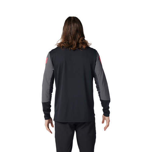 חולצת רכיבה ארוכה פוקס שחור - FOX RACING DEFEND LS JERSEY TAUNT V24
