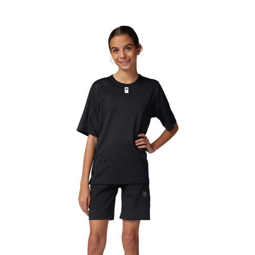 חולצת רכיבה קצרה לילדים פוקס שחור  -FOX YTH DEFEND SS JERSEY V24
