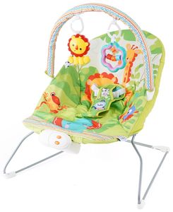 טרמפולינה מעוצבת לתינוק עד 13 ק"ג עם מנגנון רטט ומנגינות - סוואנה