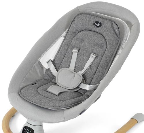 טרמפולינה חשמלית מעוצבת לתינוק 2 ב 1 Marble Bay עם מנגנון רטט מרגיע ו 12 מנגינות - מסגרת עץ