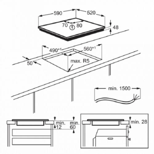 כיריים אינדוקציה ELECTROLUX LIB60420CK 