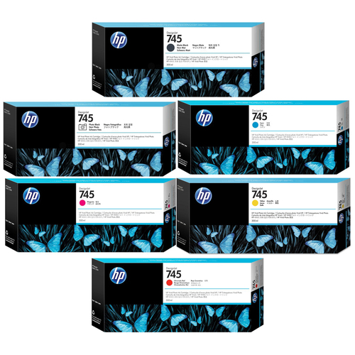 סט דיו שלם מקורי HP 745 300-ml