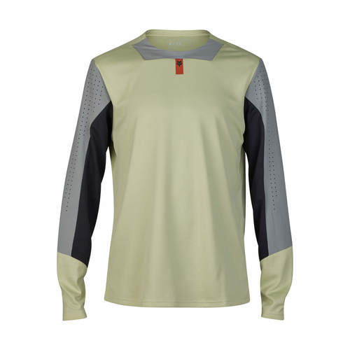 חולצת רכיבה ארוכה פוקס צהוב - FOX RACING DEFEND LS JERSEY V24 