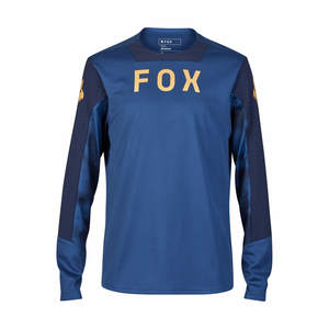 חולצת רכיבה ארוכה פוקס כחול כהה - FOX RACING DEFEND LS JERSEY TAUNT V24