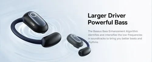 אוזניות אלחוטיות לספורט Baseus Eli Sport 1 Open-Ear TWS Earbuds - צבע שחור