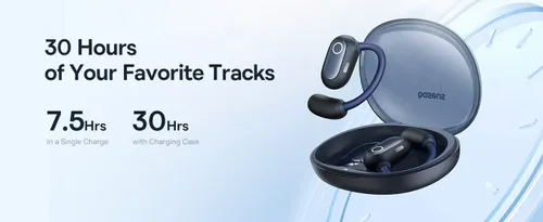 אוזניות אלחוטיות לספורט Baseus Eli Sport 1 Open-Ear TWS Earbuds - צבע שחור