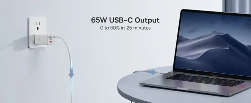 מטען מהיר Baseus GaN5 Pro 3 Ports Fast Charger 65W