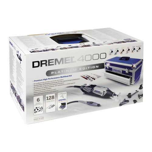 מולטיטול Dremel 4000KE עם 6 עזרים ו-128 אביזרים