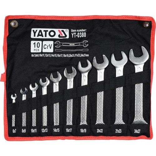 סט מפתחות רינג פתוח 6-27 YATO